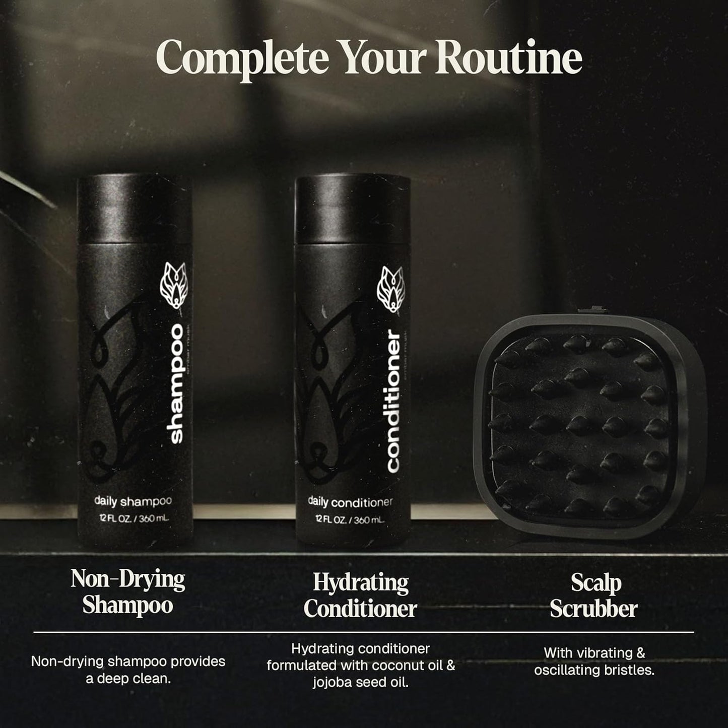 Black Wolf 100% Pure Argan Oil - Moisturizing & Rejuvenating Cold-Pressed Argan Oil for Hair, Face & Skin - Hydrating, Non-Greasy & Lightweight - Suitable for All Hair Types - 1 Fl Oz