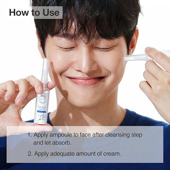 Glutathione ToneUp Kit – Antioxidant Skincare Set with Glutathione and Niacinamide, Ampoule and Cream Duo 2-Piece Set, Made in Korea