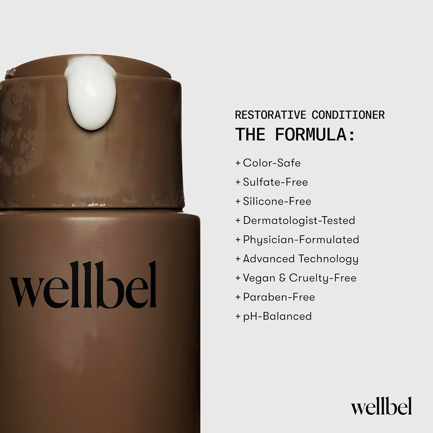 Restorative Conditioner – Lightweight Hydrating Conditioner with Hyaluronic Acid & Peptides – Frizz Control for All Hair Types – Sulfate-Free, Color-Safe (8.45 oz)