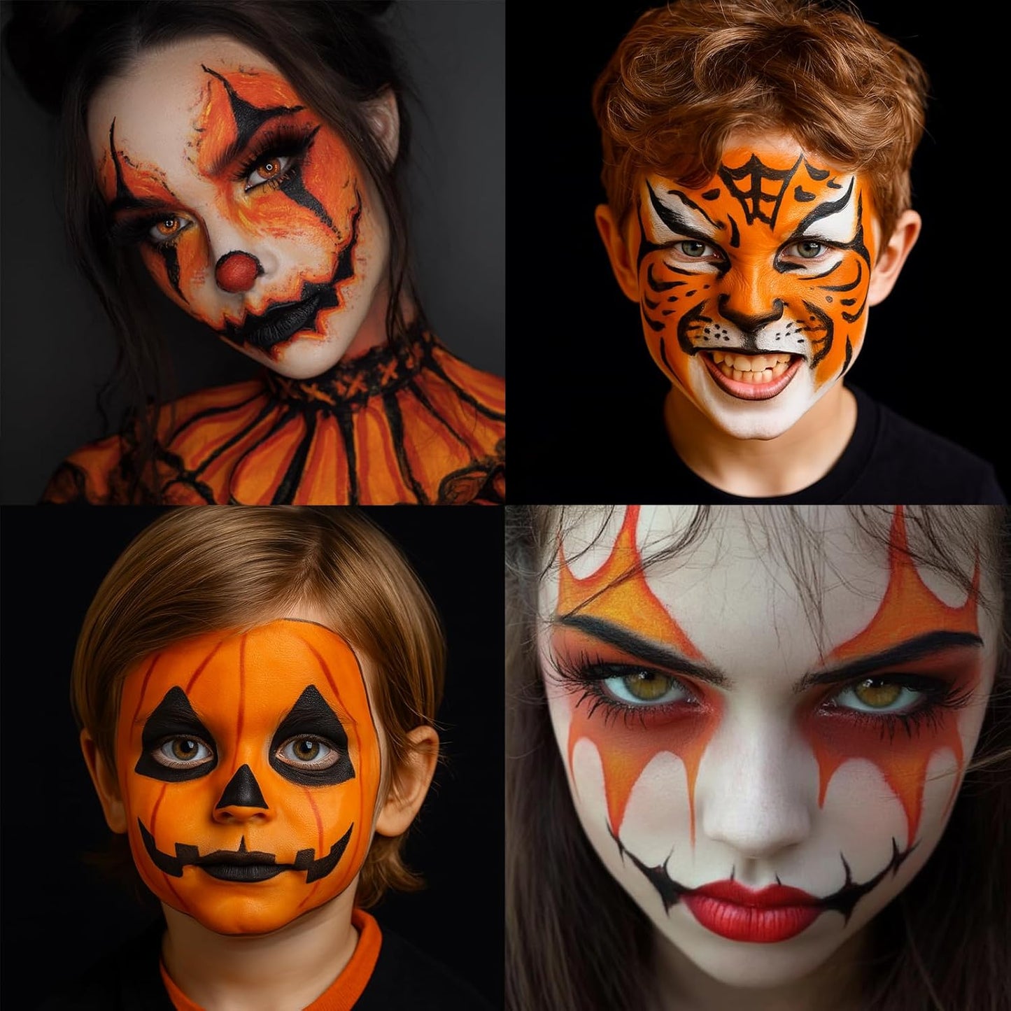 BOBISUKA Orange Face Paint Stick – Creamy Blendable Sweatproof Eye Black for Sports Halloween SFX Cosplay Costume Makeup, Great for Pumpkin, Tiger, Fire Makeup Looks