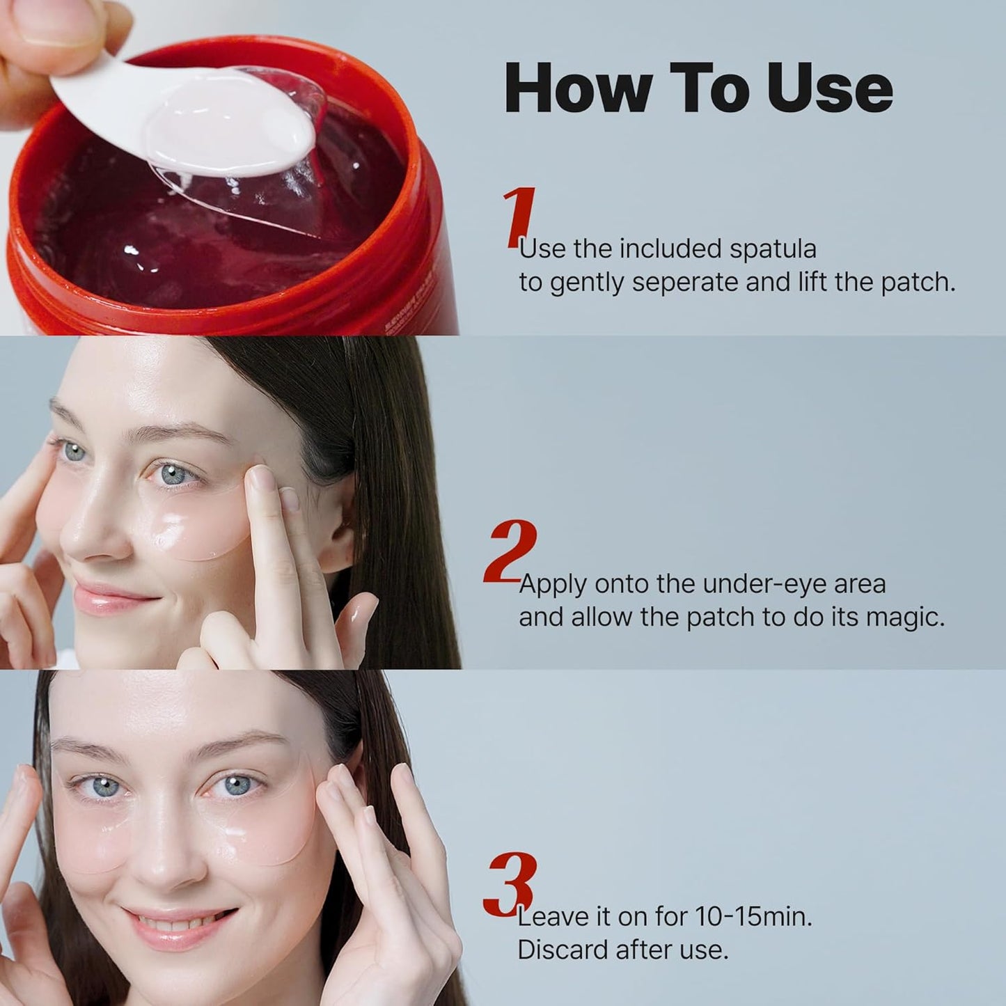 TROIAREUKE Anti-Wrinkle Collagel Eye Patch,Smooths eye,forehead,facial wrinkles,Reduces puffiness & Dark circles,Hydrogel Wrinkle patches,Elastic,adhesive formulation (60Count)