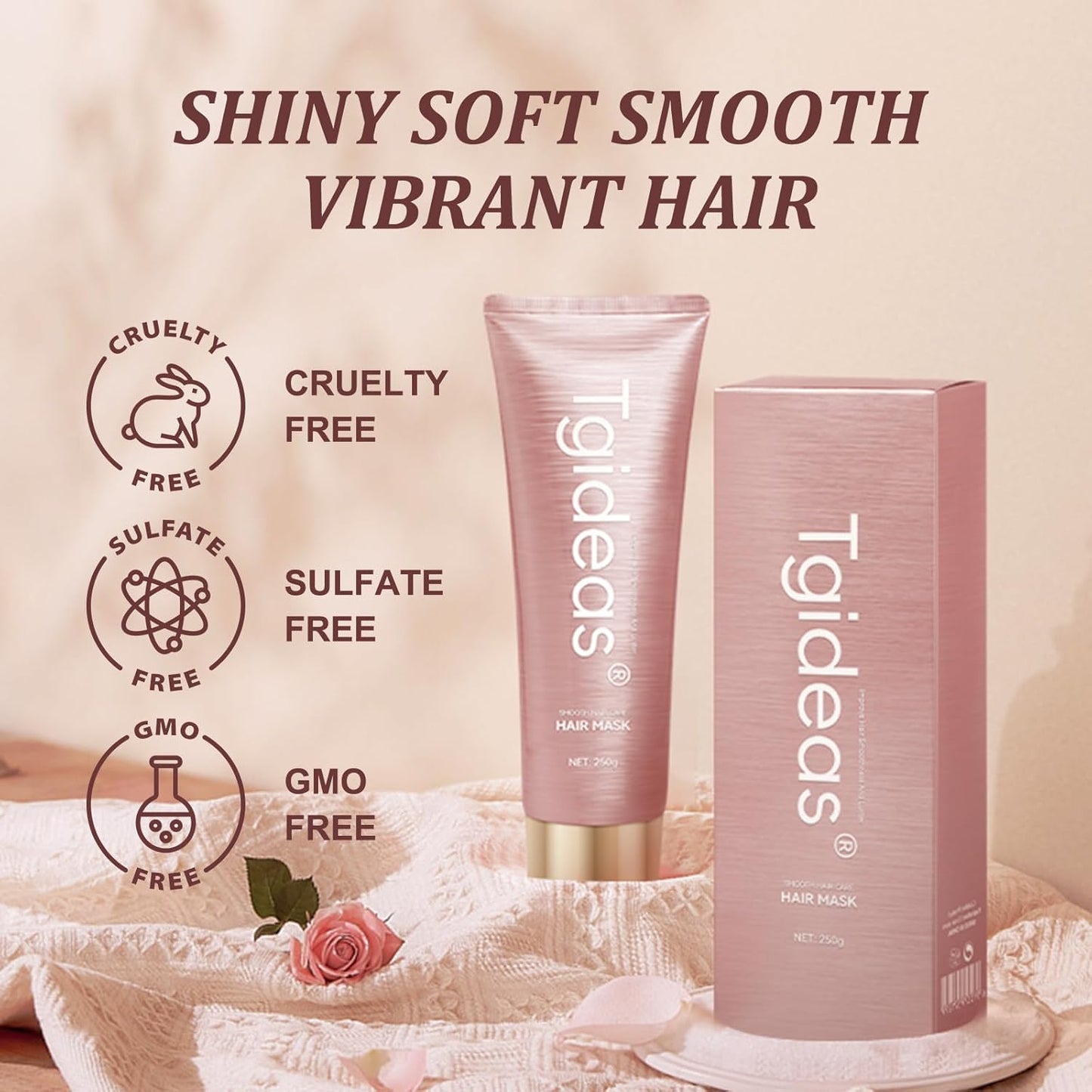 Tgideas Smooth Hydrating Hair Mask, Strengthening Shampoo , For Dry Damaged Hair, Deep Conditioning Treatment Keratin Hair Mask,Repairs & Strengthens All Hair Types