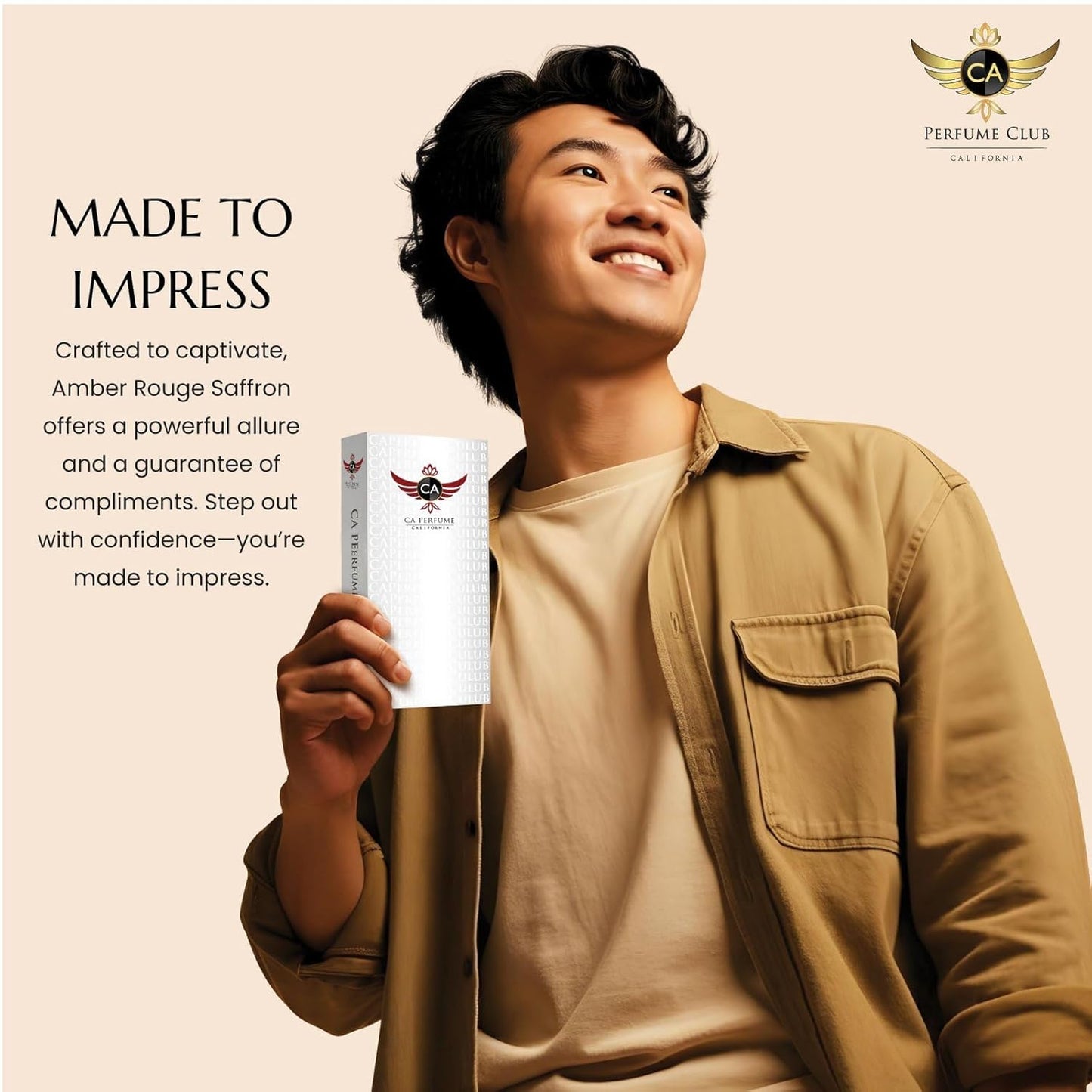 CA Perfume Impression of Happy For Men Citrus Aromatic Scent Long Lasting Cologne for Men Eau De Parfum Travel Size Refillable Atomizer Spray 0.27 Fl Oz 8ml