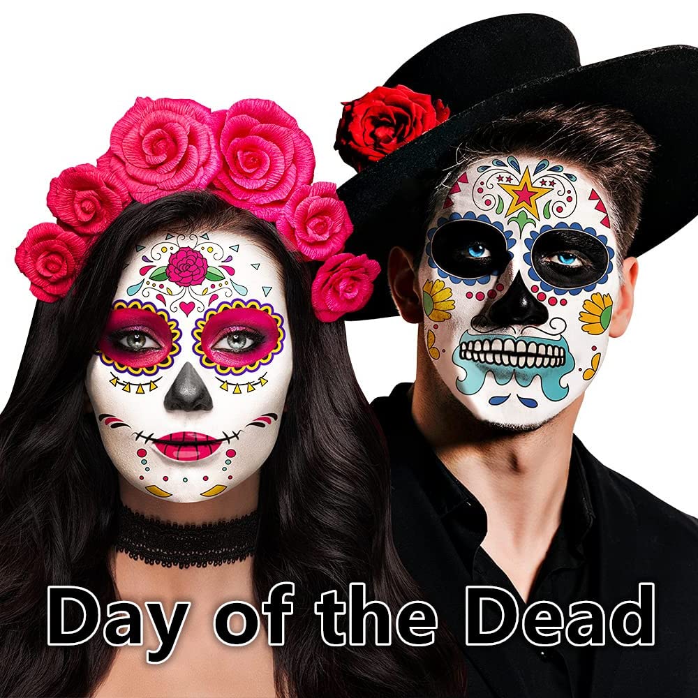 Go Ho Black and White Face Body Paint,Water Based Face Painting Kit Highly Pigmented,Smooth and Safe for Skin,Halloween Costumes Cosplay SFX Zombie Skeleton Clown Makeup