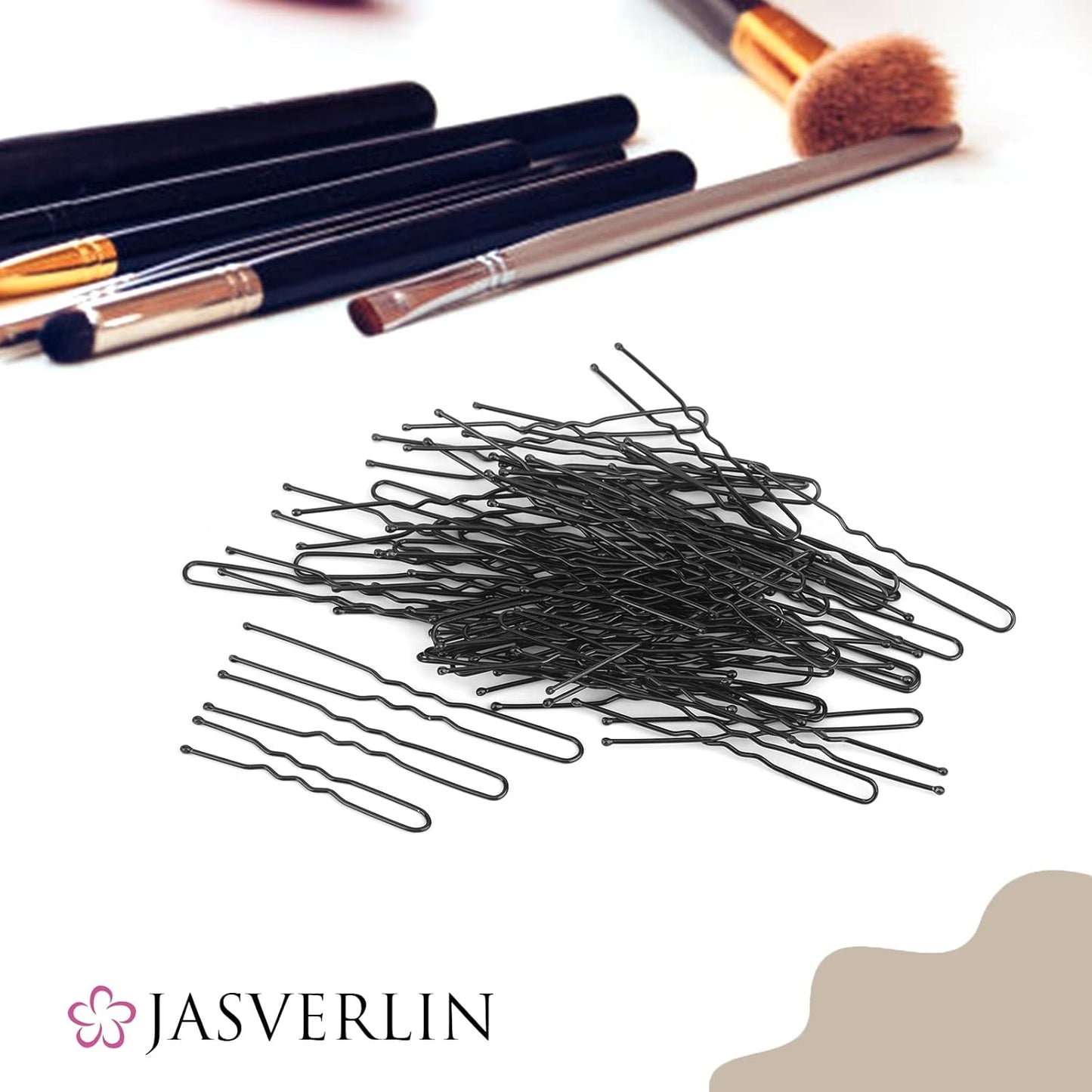 U Shaped Hair Pins Black Assorted Size, Small Long U Bobby Pin for Bun Bunheads Wedding Hairstyles Updo Accessories Women Girl 150pcs