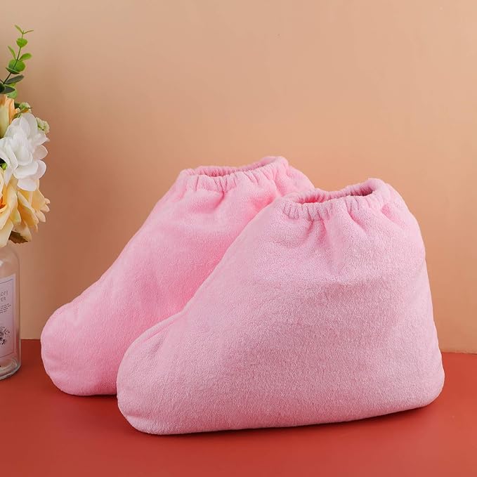 Paraffin Wax Foot Liners, Segbeauty Larger Paraffin Heated Foot SPA Booties, Pink Wax Refill Feet Cover Bags for Hot Wax Hand thera-py Thermal treat-ment SPA Wax Warmer Paraffin Wax Machine