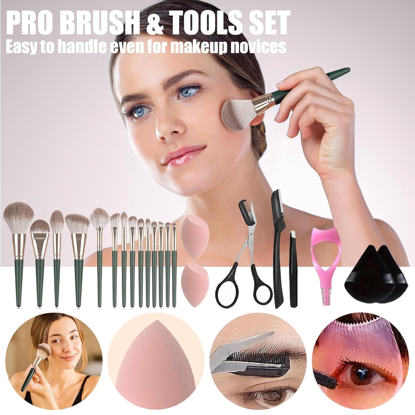 All in One Makeup Kit for Teens, Gifts for Teenagers Girls Women, Professional Makeup Set with Eyeshadow Palette Eyeliner Mascara Face Powder Concealer Foundation Lip Gloss Brush Set False Lash Kit