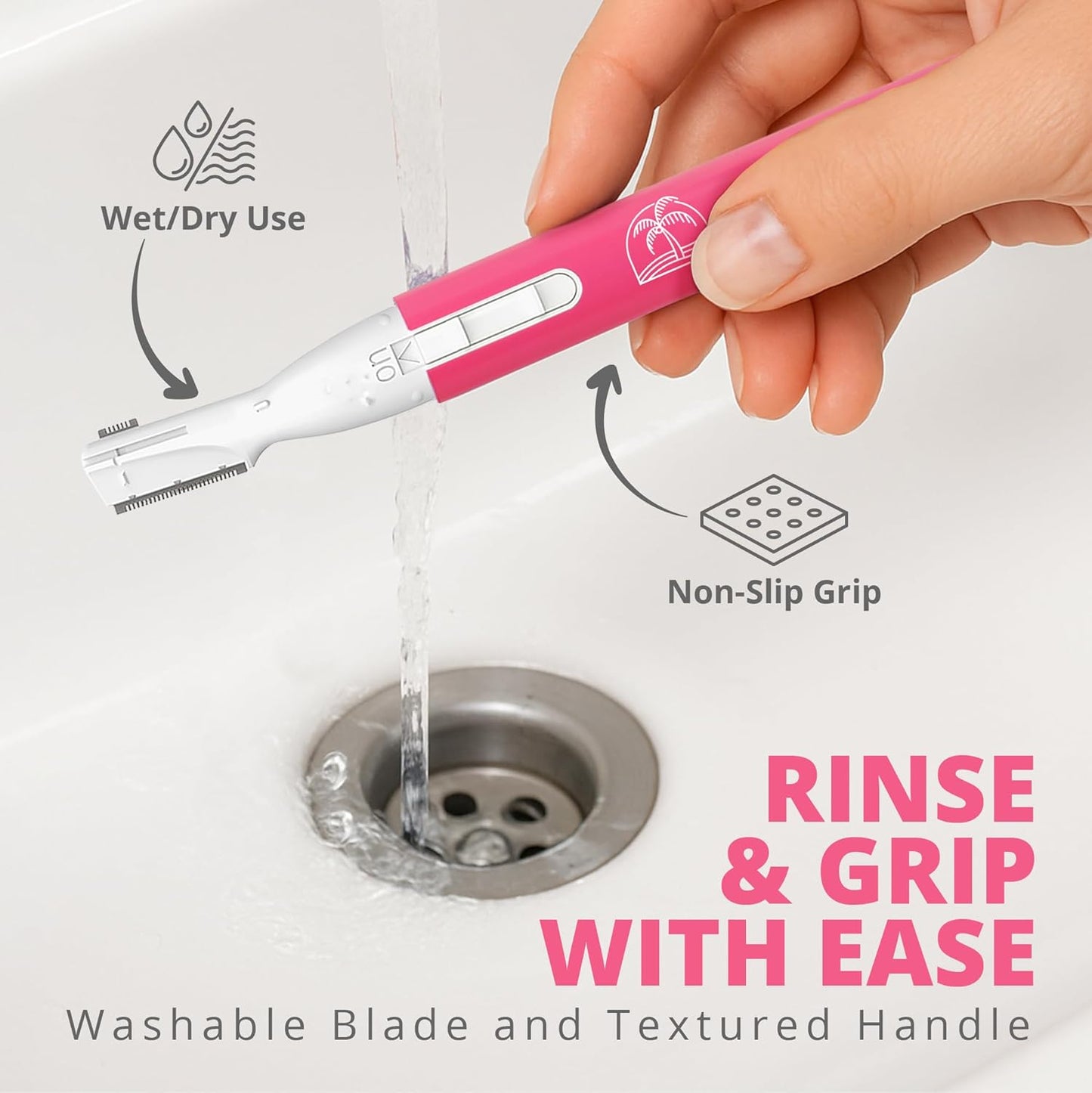 Facial Hair Trimmer for Women Facial Hair Removal, Womens Shaver for Upper Lip Chin Eyebrow, Compact Dual Blade Electric Razor for Ladies Face Hair Remover - Color Varies