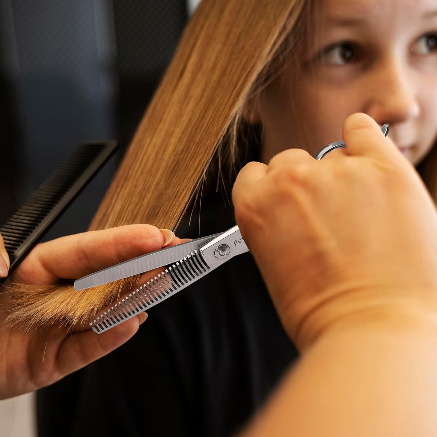 Thinning Shears for Hair Cutting, Fcysy Professional 6 in Seamless Hair Thinning Scissors, Barber Texturizing Shears Blending Scissors for Trimming Hair with 10–15% Thinning Rate