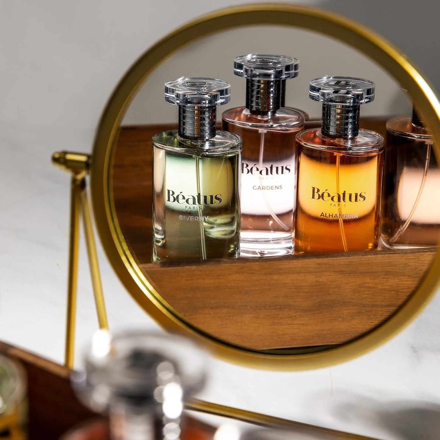 Beatus Paris Gardens - Luxury Perfume for Women - Eau de Parfum - Long-Lasting Fragrance with Notes of Spicy Rose, Jasmine, Sandalwood & Patchouli Scent - All Day Wear - Travel Size EDP Spray - 3.4 oz