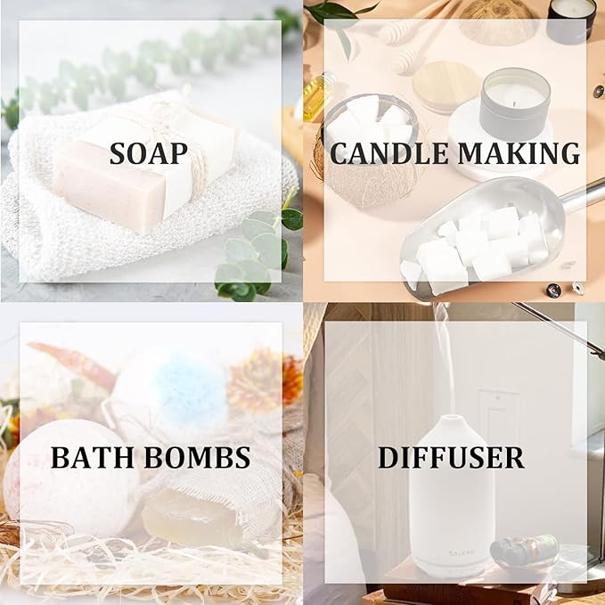 SALKING Spring Fragrance Oils Set, Premium Essential Oils Gift Set for Diffuser, Scented Oil for Soap & Candle Making - After Rain, Fresh Cut Grass, Sweet Pea, Rose Geranium, Cherry Blossom, Gardenia