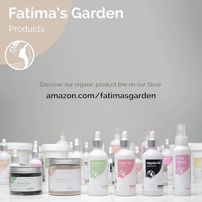 Fatima's Garden Rhassoul with Rose Petals - Soothing Face & Hair Mask, 250g