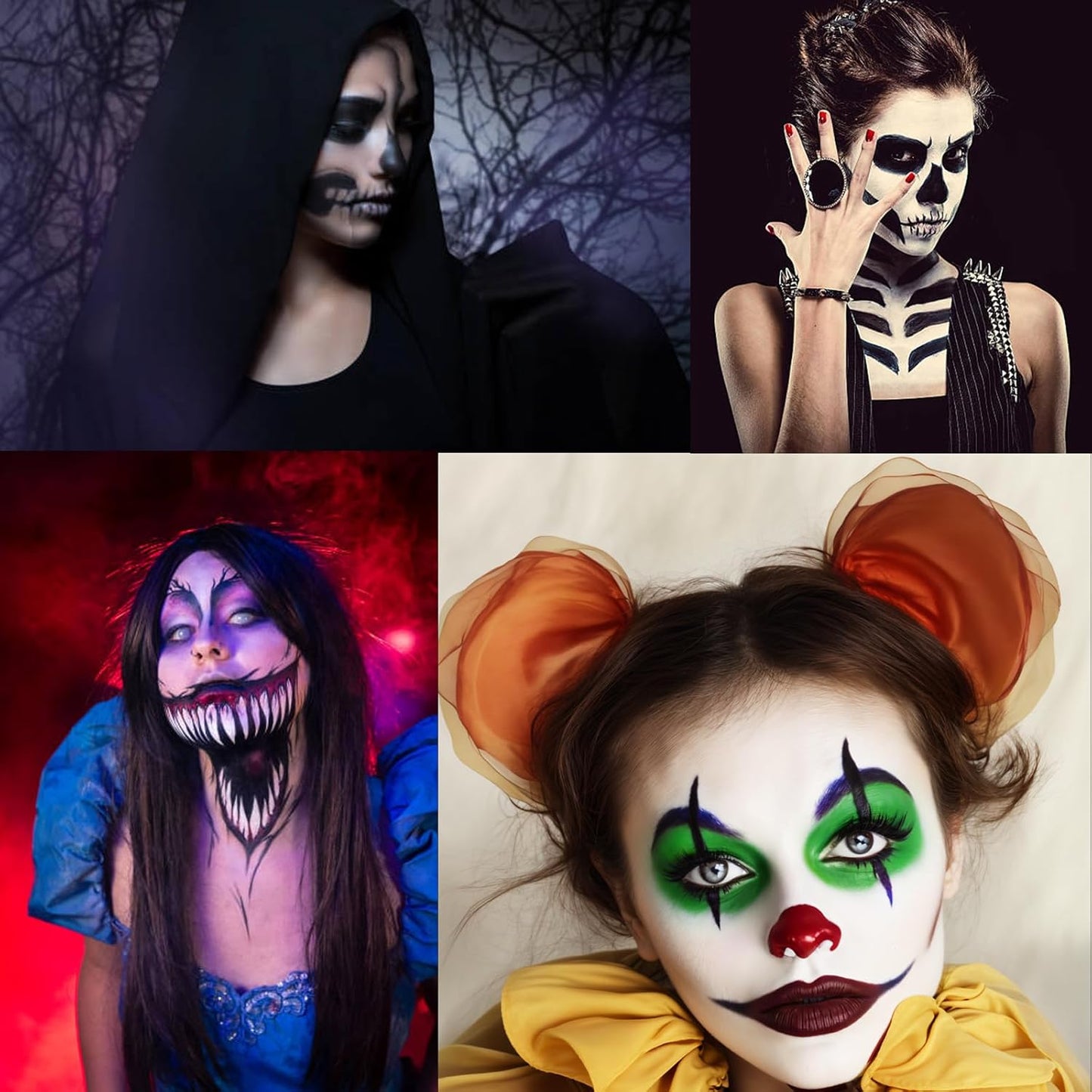 MEICOLY 3PCS Black Purple Lime Green Face Body Paint Stick Set,Face Paint for Halloween Wicked Witch,Frankenstein,Ghost,Zombie SFX Character Makeup,Elphaba Face Paint Makeup,Eye Black Stick Kit