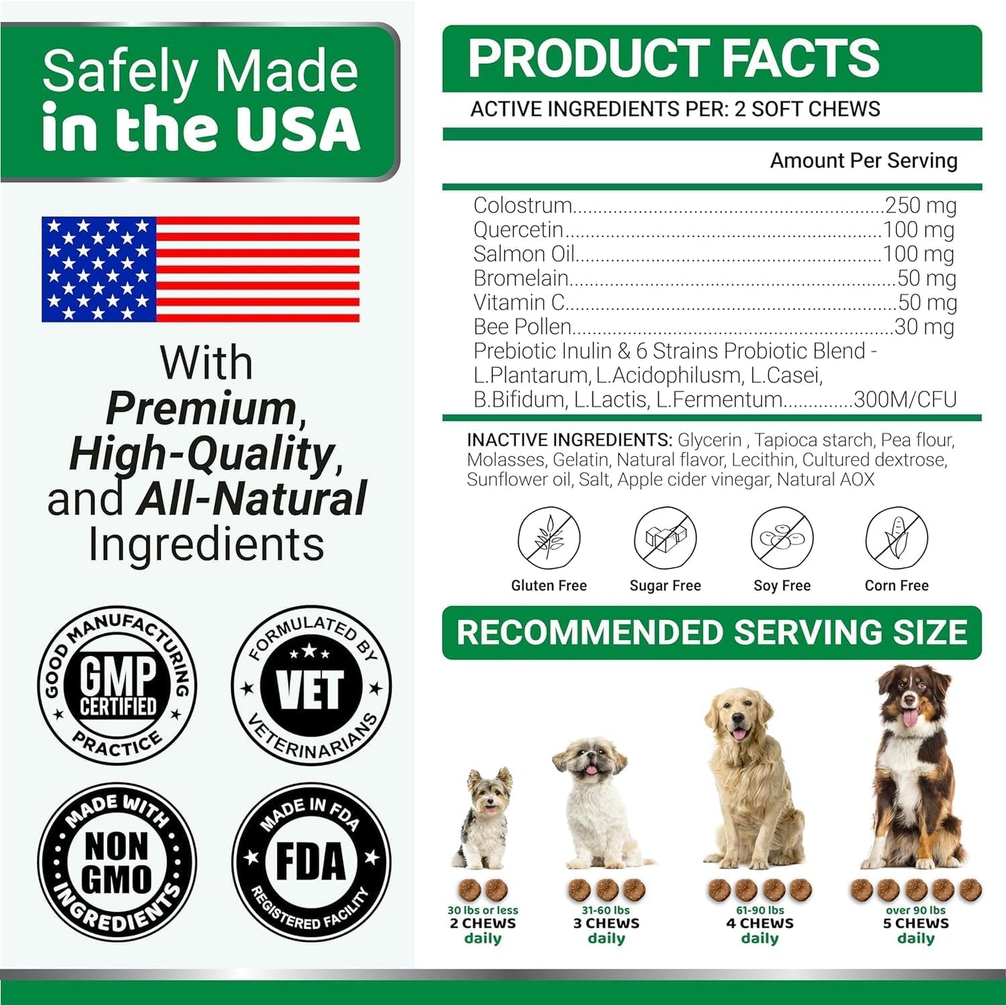 2-Pack Dog Allergy Relief Chews - Dog Itching Skin Relief Treatment Pills - Anti-Itch Chewables - Itchy and Paw Licking - Hot Spots - Omega 3 Fish Oil - Dry Skin & Coat Supplement