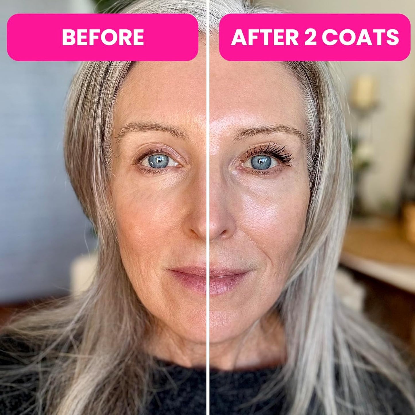 Prime Prometics PrimeLash Mascara for Older Women – Volumizing, Incredible Length in 2 Coats – Long-Stay, Zero Clumps, Hypoallergenic (Brown)