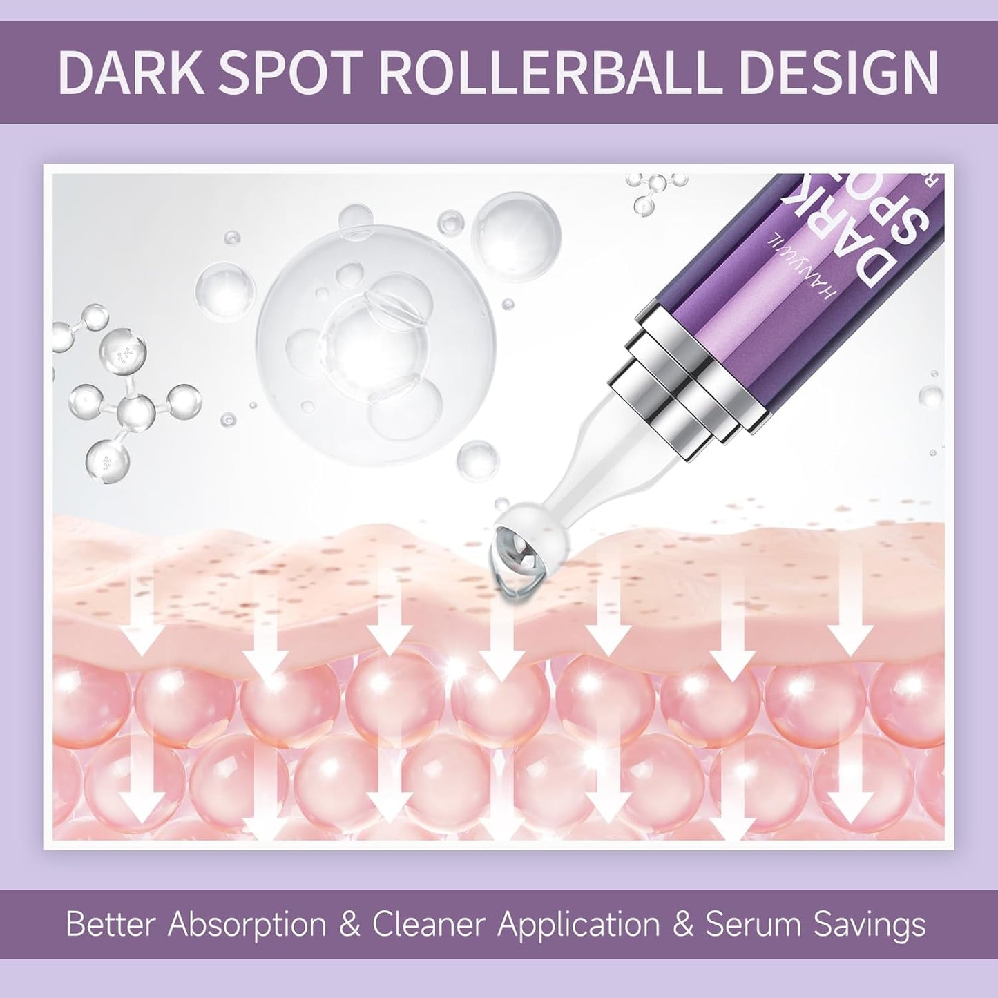 HANYWIL Dark Spot Remover for Face and Body, Dark Spot Corrector Serum, Age Spot Sun Spot Freckles Brown Spot Remover, Melasma Treatment, Skin Care Face Serum with Roller