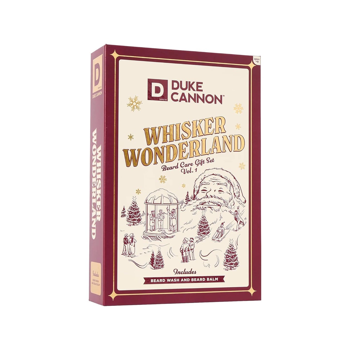 Duke Cannon Whisker Wonderland Beard Care Gift Set – Beard Wash + Beard & Face Lotion – Holiday Kit for Men – Barley & Wheat Protein – Vitamin B & E – Light Citrus Scent – Grooming Gift
