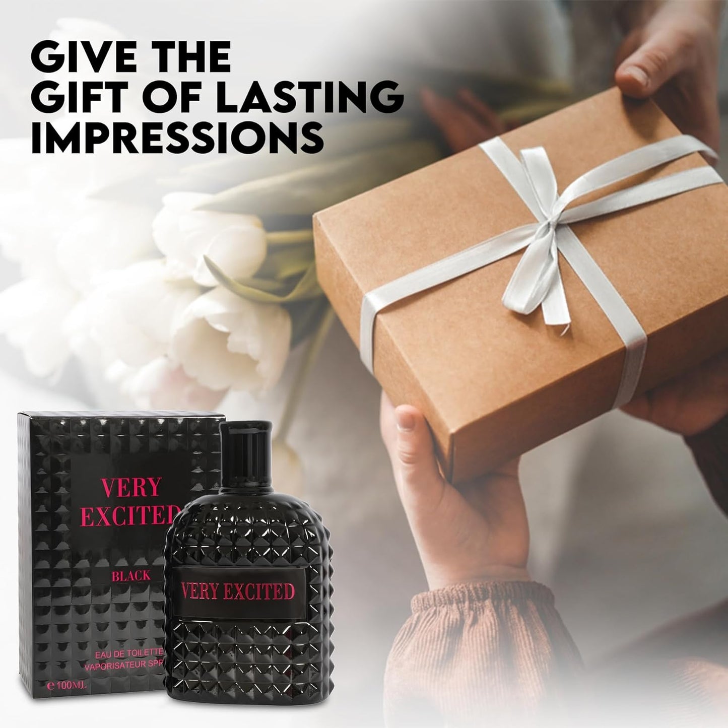 Very Excited Sensual Woody Fragrance for Men | Long Lasting Cologne Aromatic Scent, Eau de Parfum Natural Spray - Great Holiday Gift, 3.4 Fl Oz/100 Ml