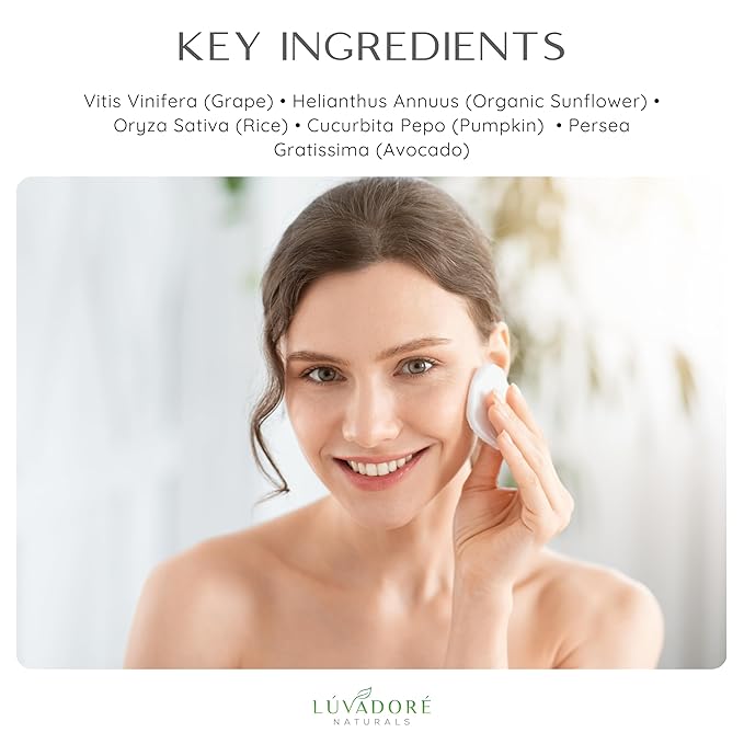 Daily Double Face Wash and Makeup Remover – 2-in-1 Oil Face Cleanser – Hydrating Facial Cleanser with Grapeseed Oil, Avocado, Rice – Removes Makeup Impurities for Smooth Skin