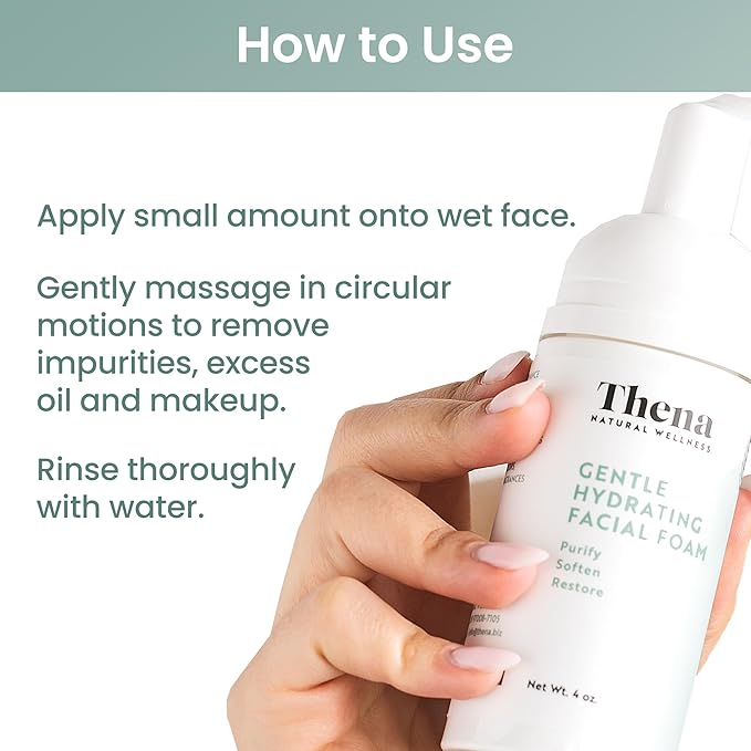 Thena Organic Relaxation Bath Soak and Organic Gentle Hydrating Face Foam Cleanser Bundle