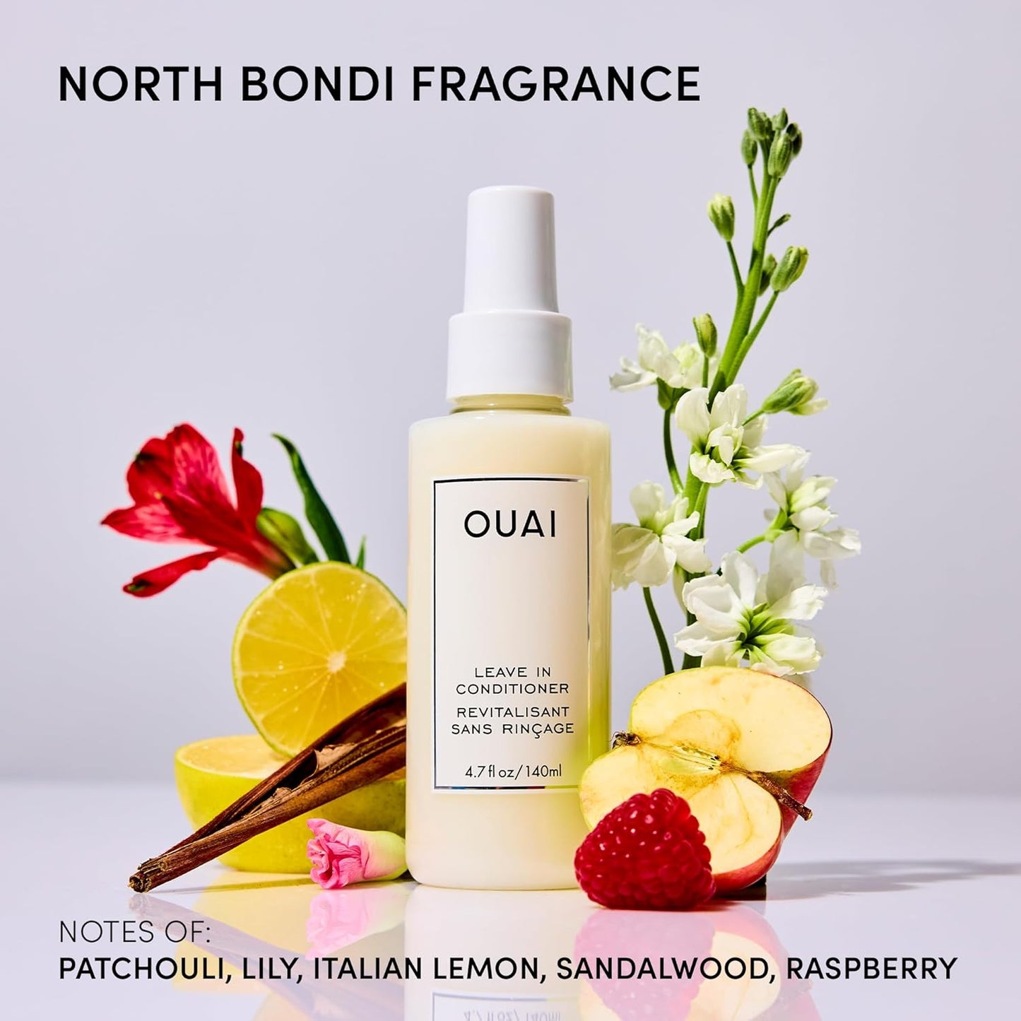 OUAI Leave In Conditioner & Heat Protectant for Hair - Prep Hair for Styling or Use as Detangling Spray to Fight Frizz & Flyaways - No Parabens, Sulfates or Phthalates (1.5 oz)