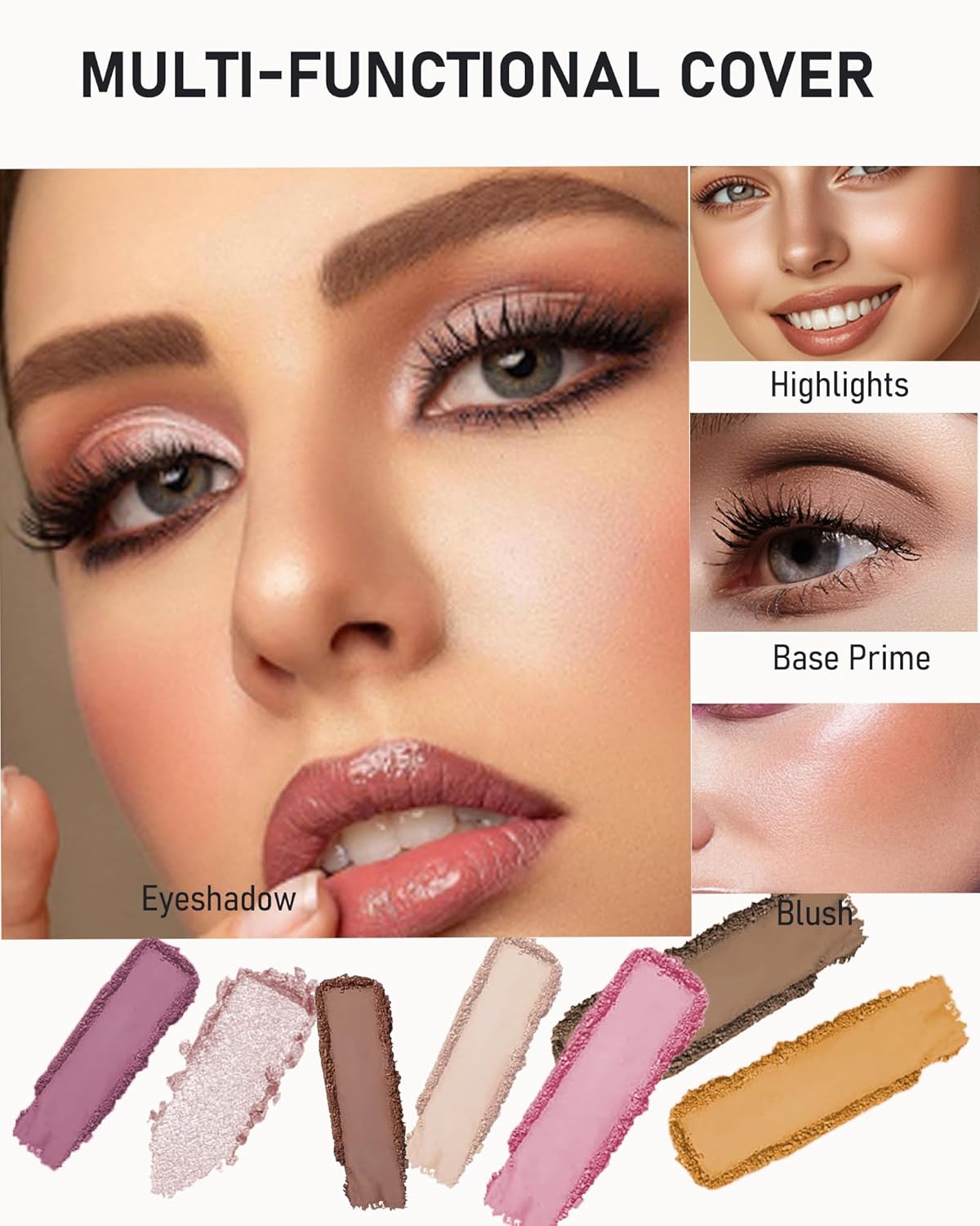 Single Matte Eyeshadow, Light Cocoa Nude Eye Shadow Brown Palette Makeup for Older Women, High Pigment Waterproof Pressed Eye Shadows Powder with Smooth Lightweight,Blendable for Daily Eye Look-214