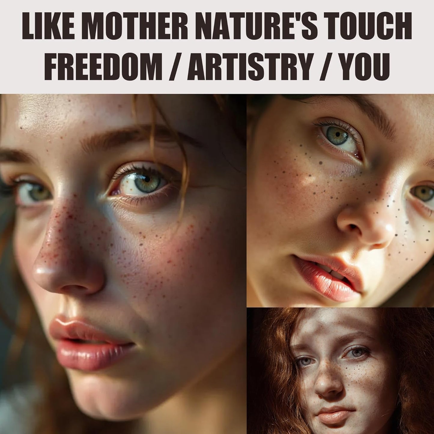 Freckle Pen, Waterproof Natural Lifelike Freckle Maker, Quick-Dry Soft Dot Faux Freckles for Effortless Sun-Kissed Makeup, Chestnut & Dark Brown (2-Pack)