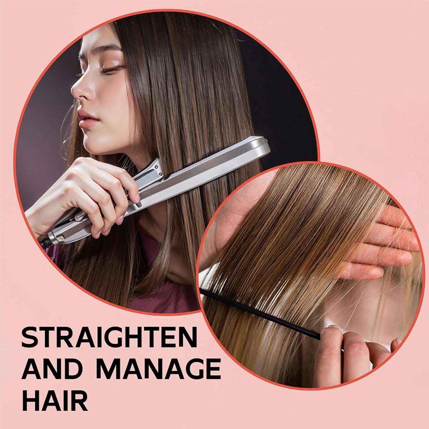 Hair Straightening Cream, Protein Correction Hair Cream for Smooths Frizz Used With Hair Straightener, Hydrating Hair Mask for All Hair Types 3.38 FL.OZ