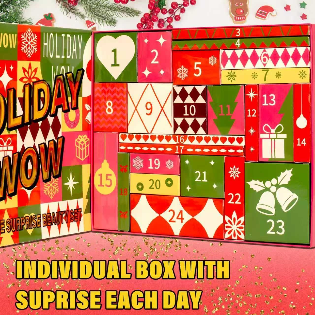 Makeup Advent Calendar 2025 Teens Girls-24 Individually Boxed, Makeup & Cosmetic Surprises For Christmas Holiday Gifting for Women Full Make up Kit