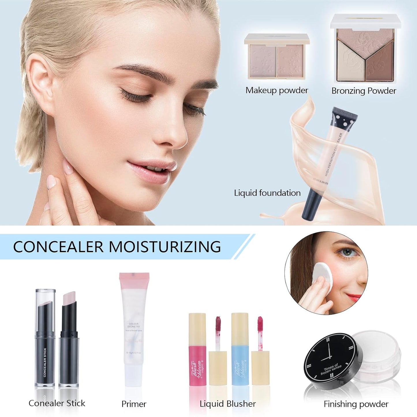 Makeup Kits For Girls Teens, Makeup Gift Set For Women with Eyeshadow Palettes, Brushes, Lip Gloss, Travel Make up Starter Kit For Beginners (C0912)