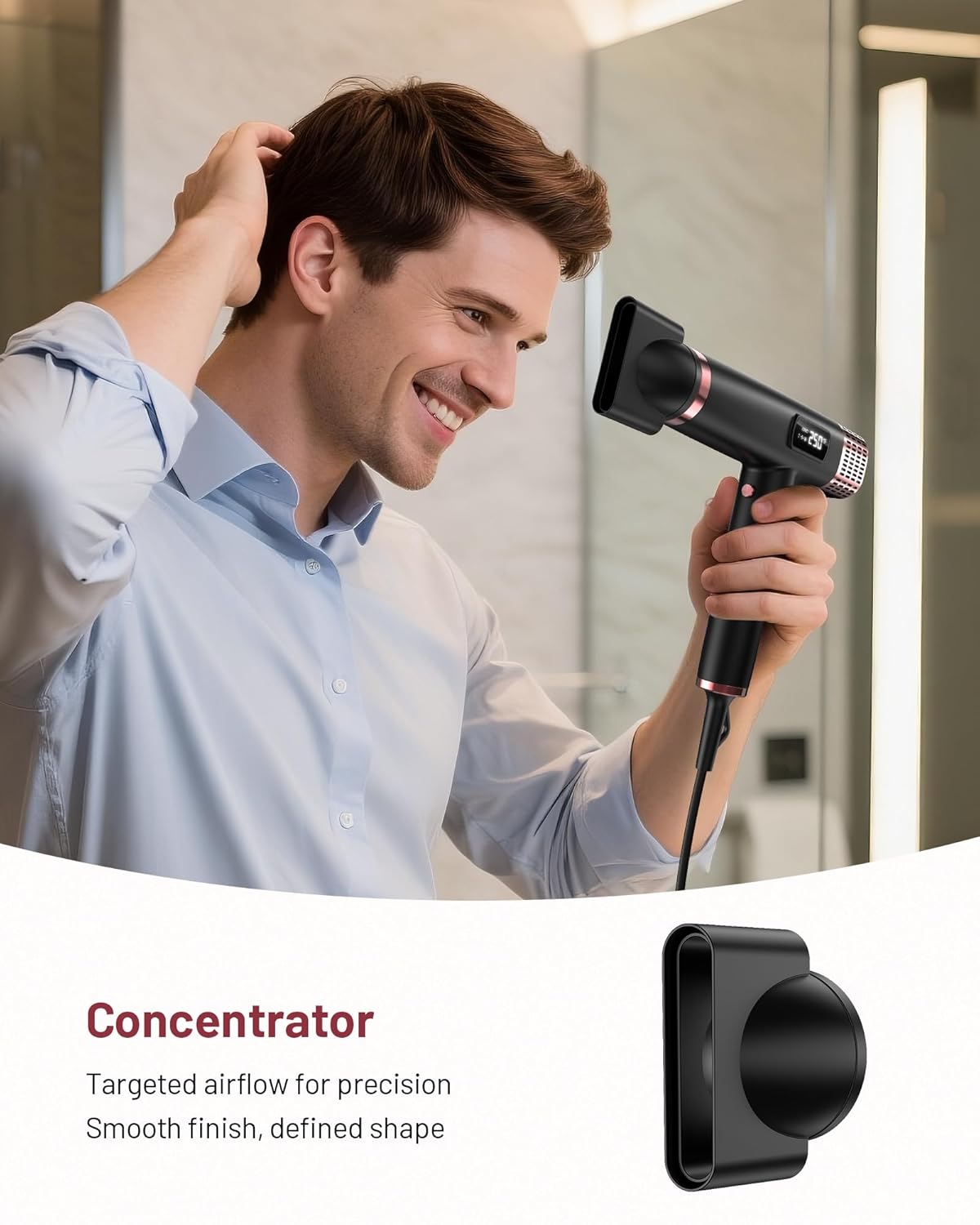 Dual Voltage Ionic Hair Dryer with Diffuser - 1875W High-Speed Blow Dryer for Women, Fast Drying, No Heat Damage, Low Noise, Lightweight, European Travel 110V-120V/220V-240V, Gifts for Women