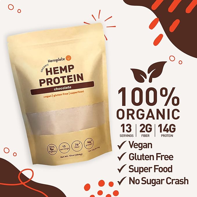 Hemp Vegan Protein Powder for Heart 9 Essential 10 ounces)