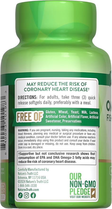 Nature's Truth Triple Omega 369 Softgels 3600mg | 60 Count