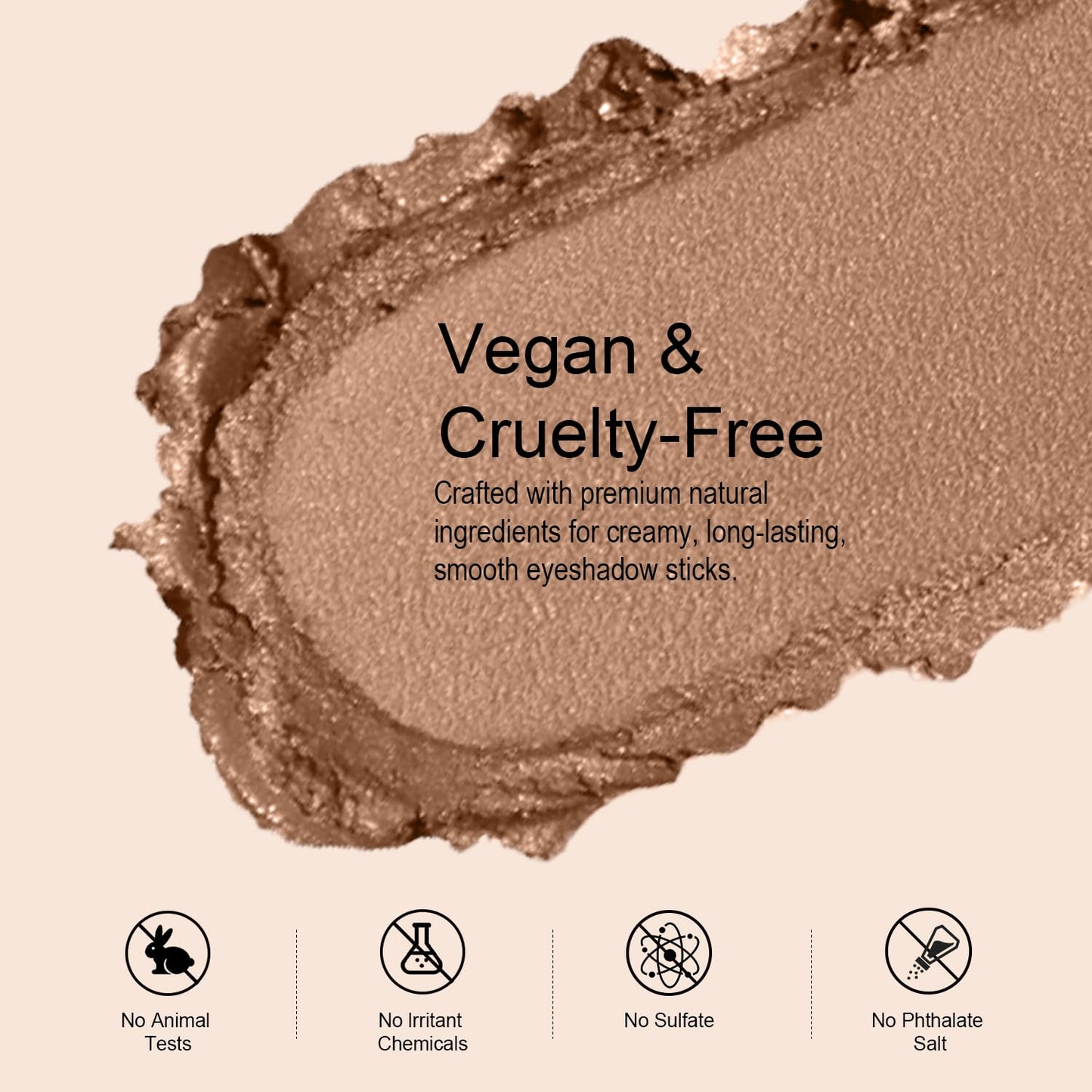 WEEMAY 3 Colors Cream Eyeshadow Sticks, Smooth and Matte Eye Shadow Brightener Sticks, Waterproof, Long-lasting and High Pigment Eye Highlighter Stick Makeup