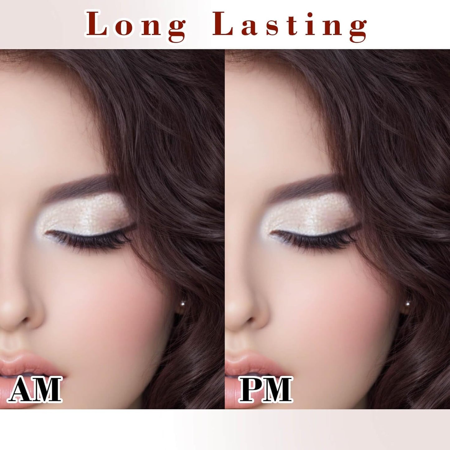 MEICOLY Champagne Shimmer Eyeshadow with Mirror,Shimmer Sparkly Eye Shadow Palette,Pressed Powder Single Eyeshadow for Women and Girls,Eye Makeup Eyelid Color,Long Wearing,Waterproof