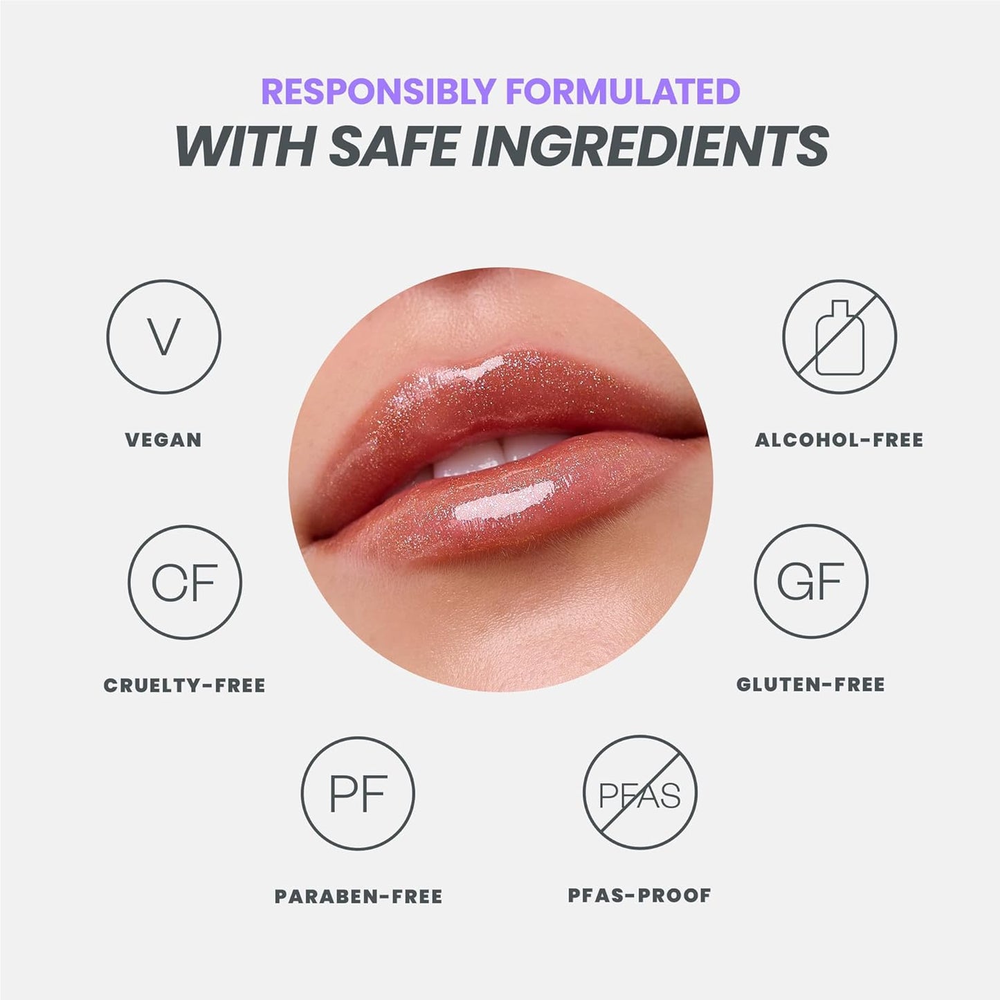 Wonderskin Lip Gloss Blading Top Gloss Red Glitter Lip Gloss, Hydrating and High Shine Finish Lip Makeup (Red Glitter)