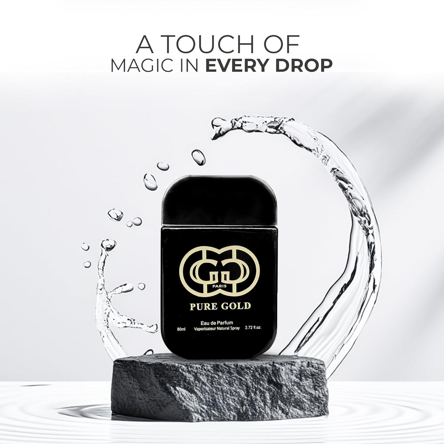 Women's Pure Black Perfume Fresh Scent Eau de Parfum 3.4 Flo Oz Natural Spray Fragrance for all Day Used