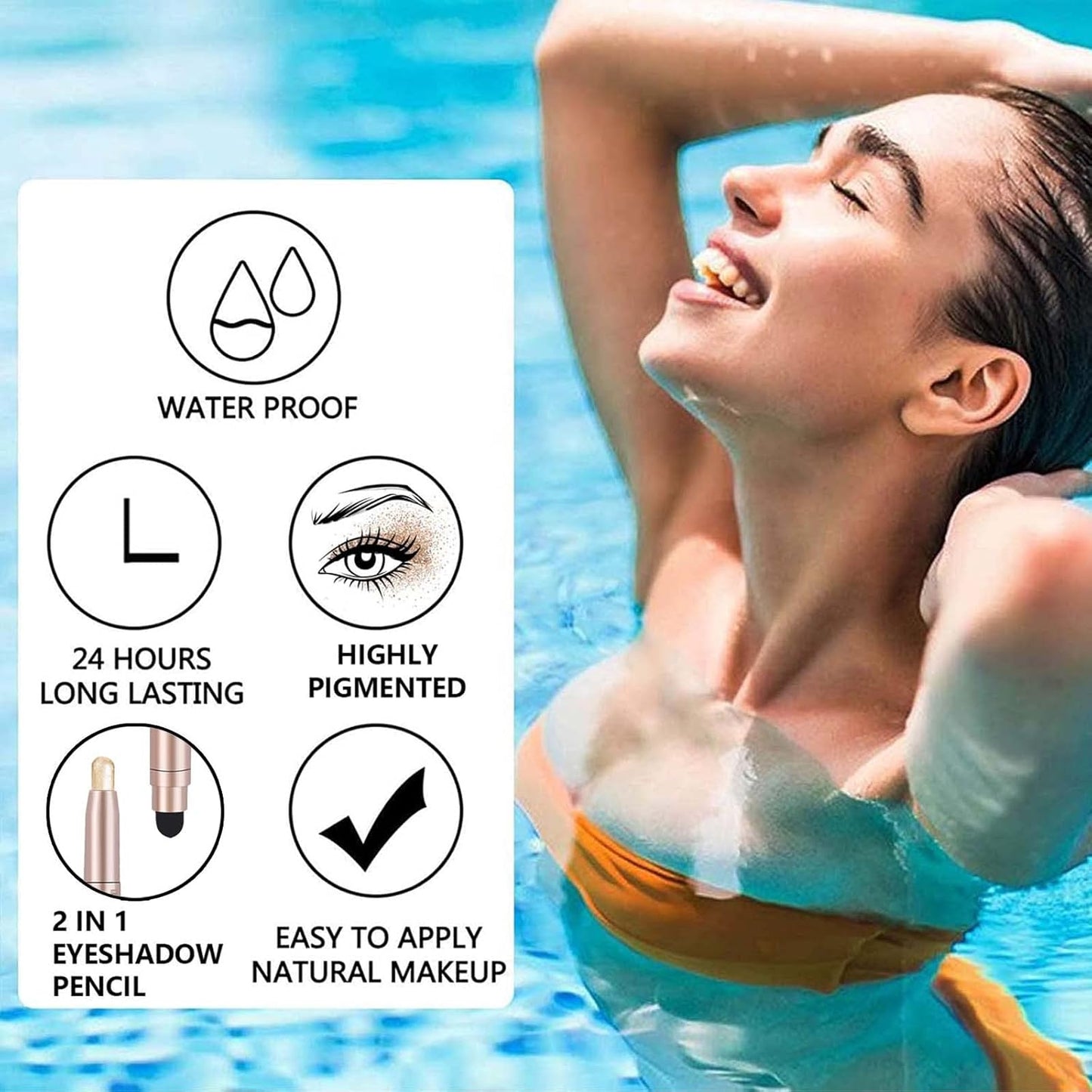 Red Matte Eyeshadow Stick, Smooth Cream Shimmer Single Eyeshadow Pencil High Pigment Long Lasting Waterproof Eye Shadow Pen, Hypoallergenic Eye Highlighter Stick Create Multi-Dimensional Eyes Look 04#