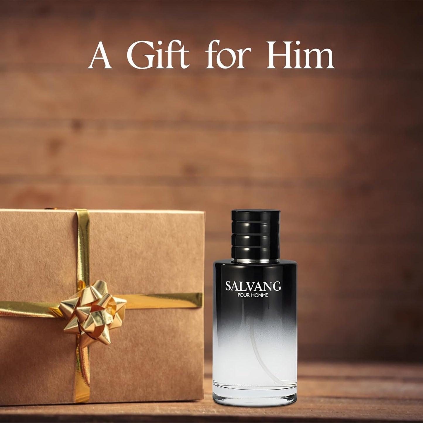 Salvang Men Cologne 3.4 Fl Oz Eau De Toilette Spray Notes of Mandarin, Bergamot, Sandalwood, Cedar, Vanilla, Bean Long Lasting Pefume For Men Daily Wear