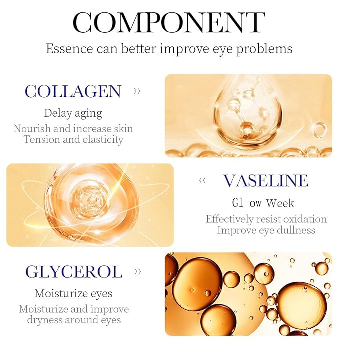 Collagen Eye Cream Anti Aging & 7PCS Eye Masks - eye Cream for Puffiness and Bags Under Eyes - Under eye cream for Da-rk Cir-cl-es - Nourishing & Firming Eye Mask - Eye Bags Treatment for Women