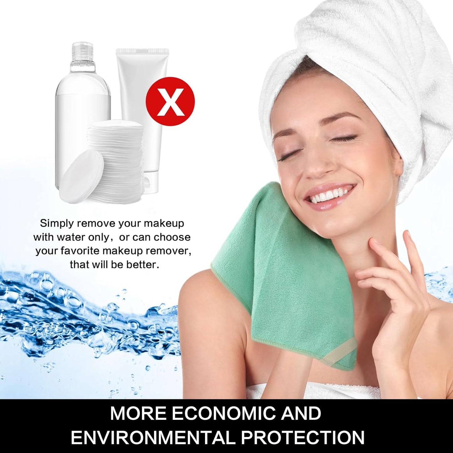 SINLAND Microfiber Facial Cloths Fast Drying Washcloth 12inch x 12inch Absorbent Face Wash Cloth Soft Makeup Remover Cloths