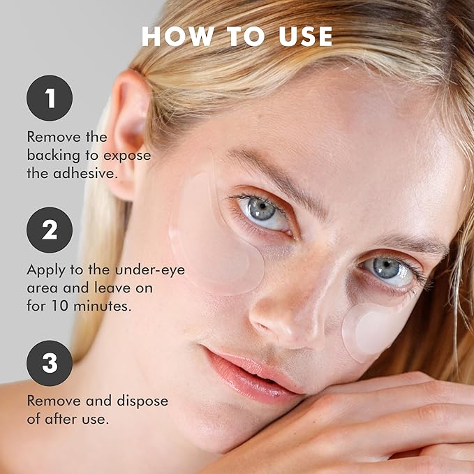 Skyn Iceland Dissolving Microneedle Under Eye Patches with 39% Hyaluronic Acid & Peptides No-Slip Eye Masks for Firming Wrinkles & Fine Lines 8 Pairs