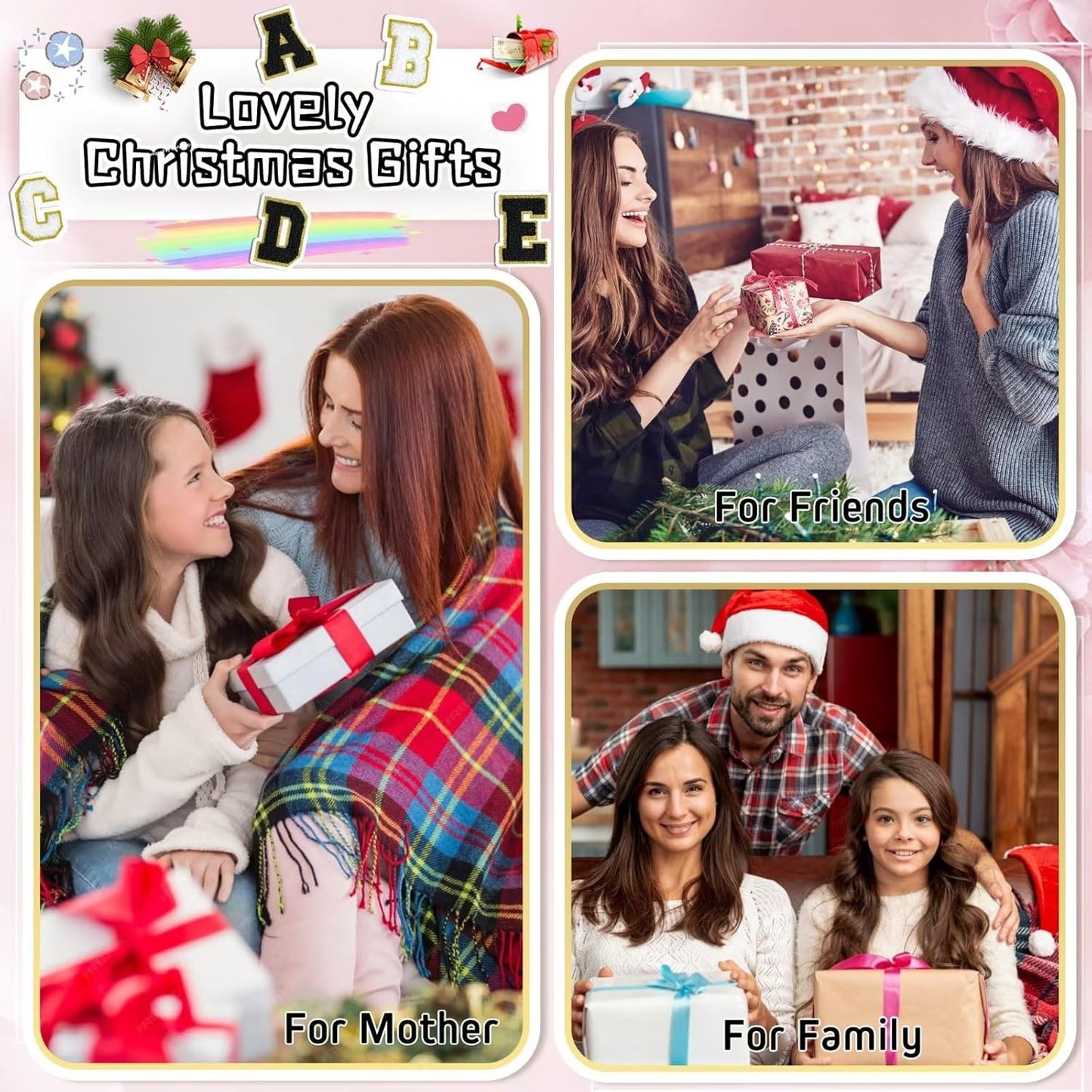 TOPEAST Monogrammed Gifts for Women, Preppy Makeup Bag Small Cosmetic Bag Travel Toiletry Bag, Personalized Birthday Gift for Girl, Wedding Bridal Shower Gifts for Bridesmaids (Black M)