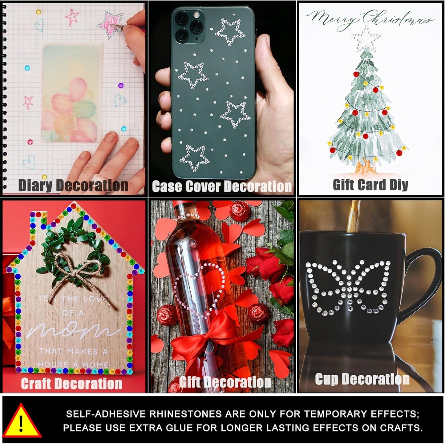 1038 Pcs of Hair Face Gems Rhinestones Pearls Stick on 15 Colors Hearts Star Gems Stickers Self Adhesive Face Hair Jewels, Stick on Rhinestones Pearls Stickers for Hair, Face, Festival Makeup, Crafts