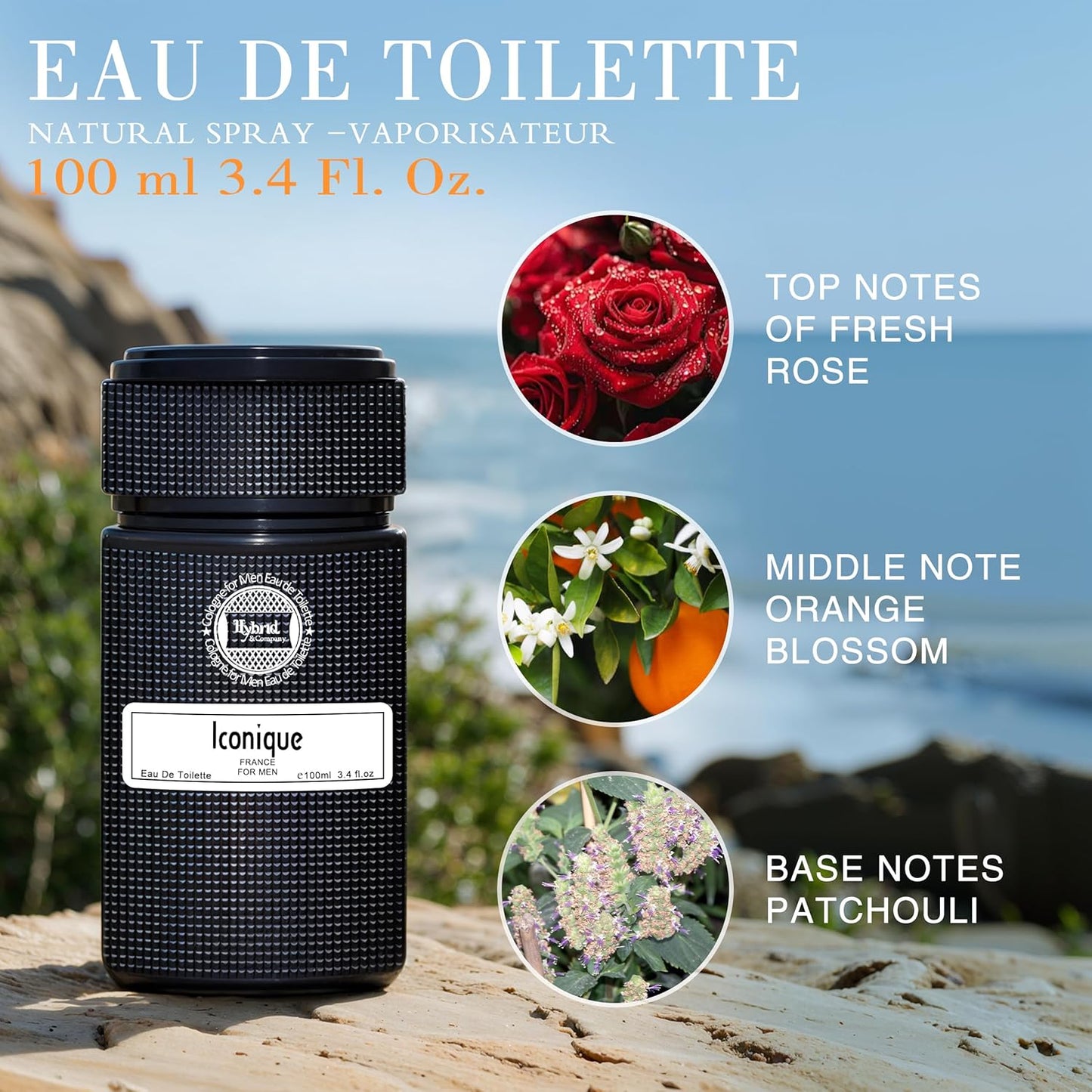 Hybrid & Company Mens 4 Pcs Infinite Grey Dream Pure Intense Iconique France Guilty Eau De Perfum Vaporisateur Natural Spray