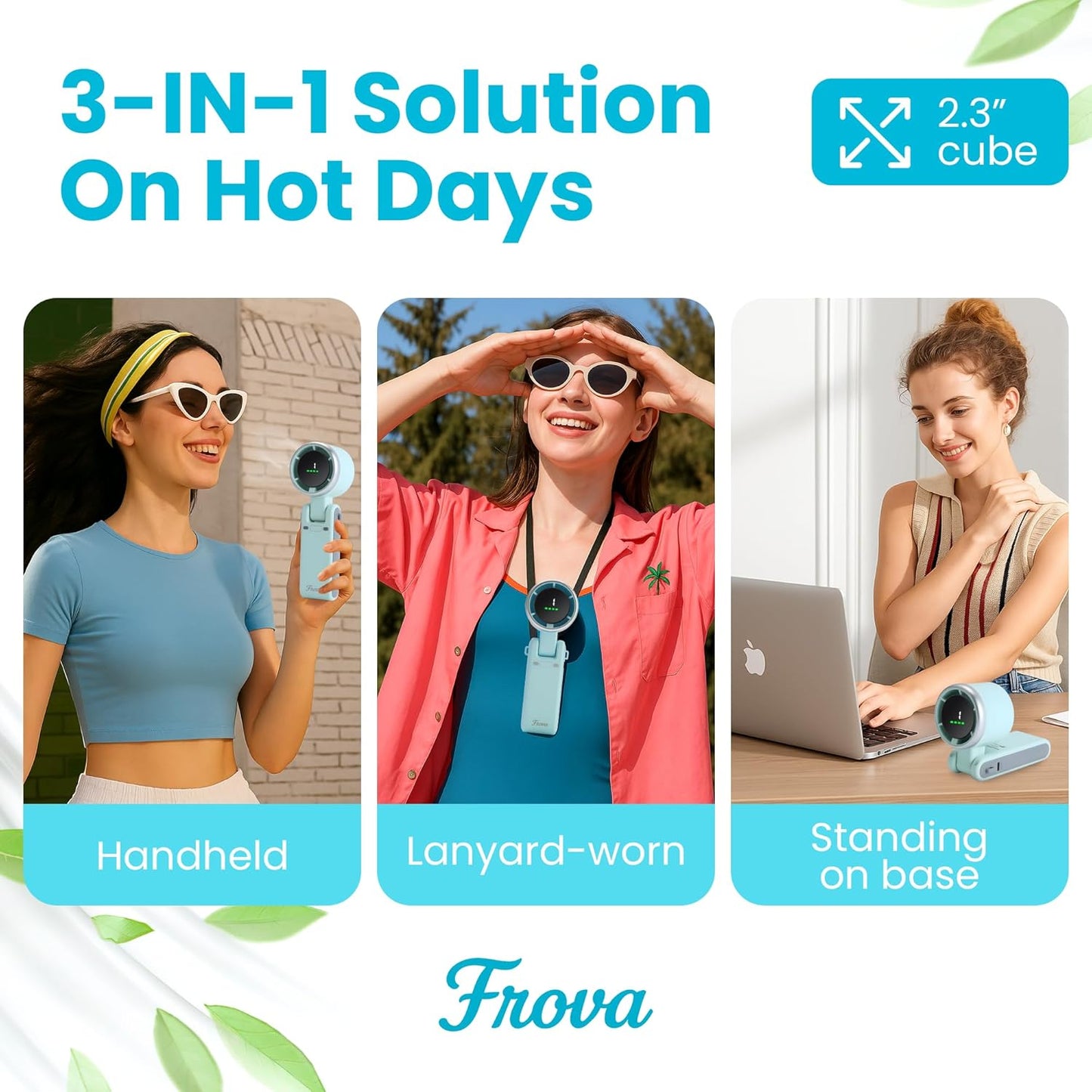 Zephyrus Portable Handheld Fan – 5200 mAh USB‑C Rechargeable, 5‑Speed Quiet Brushless – Foldable Pocket‑Size with Stand, Lanyard & Pouch