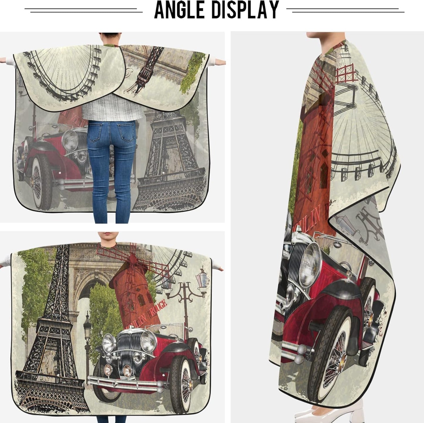 Barber Capes Polyester Hair Cutting Salon Cape with Snaps Beard Bib Hairdresser Gown Stylist Cape For Men Women