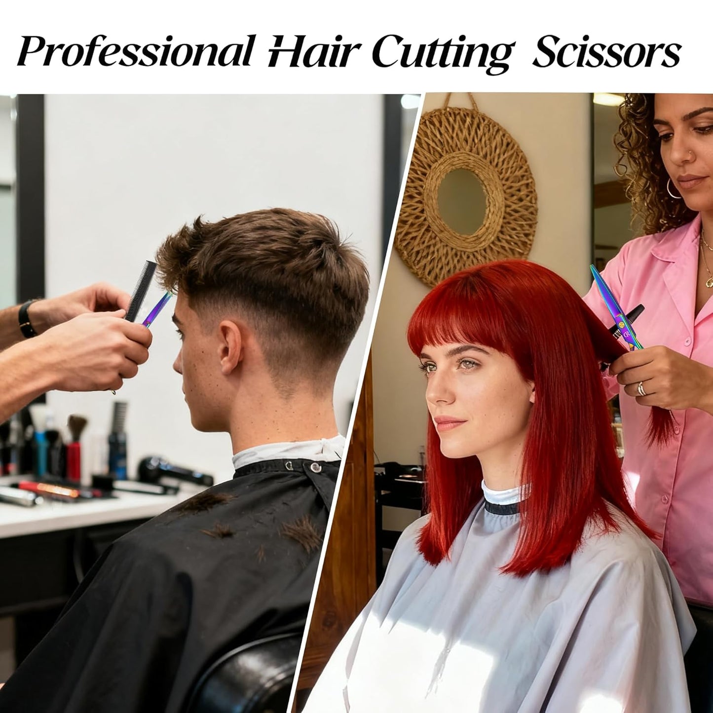 Professional Hair Cutting Shears,6.5 Inch Barber hair Cutting Scissors Sharp Blades Hairdresser Haircut For Women/Men/kids Japanese Stainless Steel