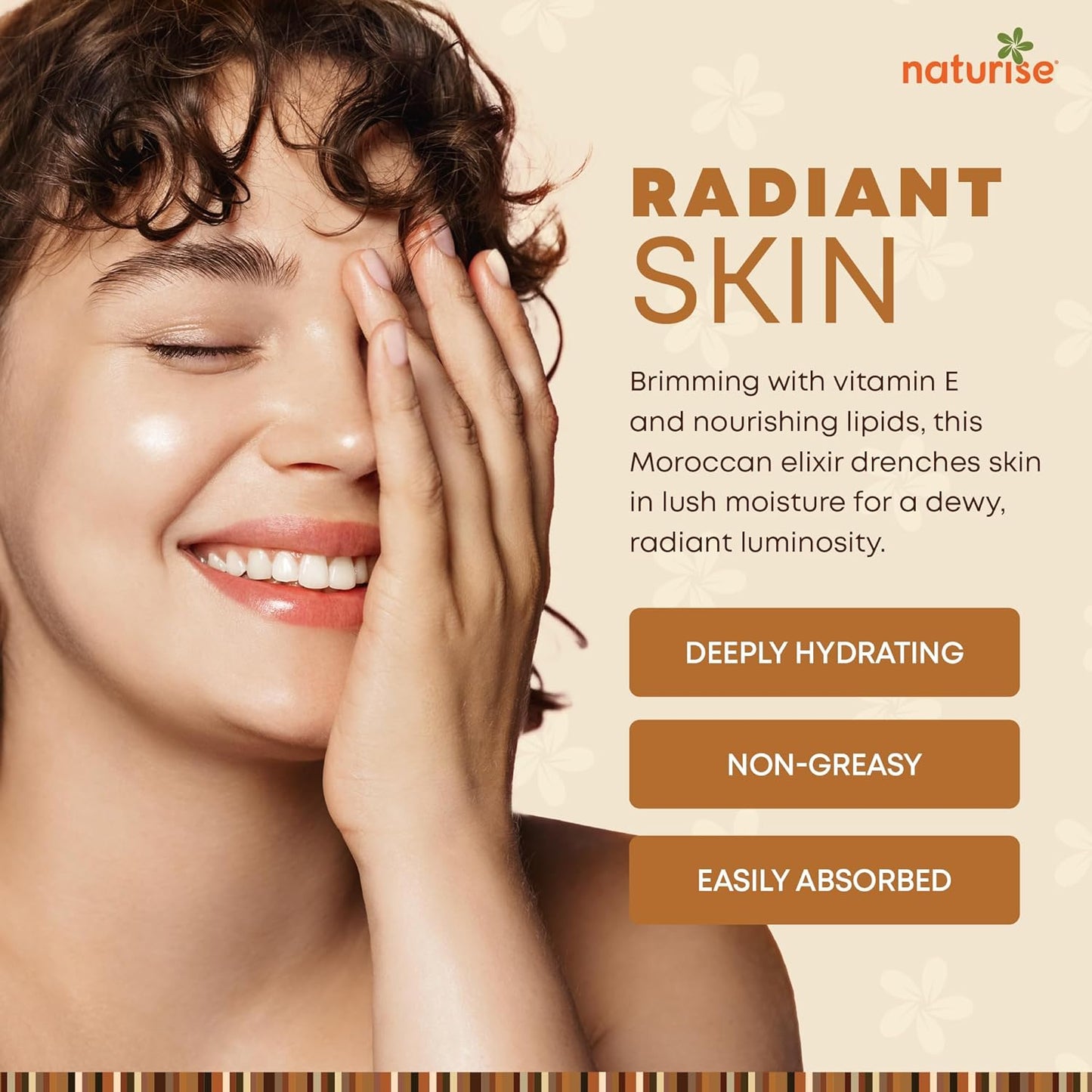 USDA Organic Argan Oil for Hair & Skin – 100% Pure Argan Oil of Morocco for Face, Skin Moisture & Hair Growth – Vegan, Non-GMO, Cold Pressed & Unrefined Oils in Glass Bottle (4 fl. oz.)