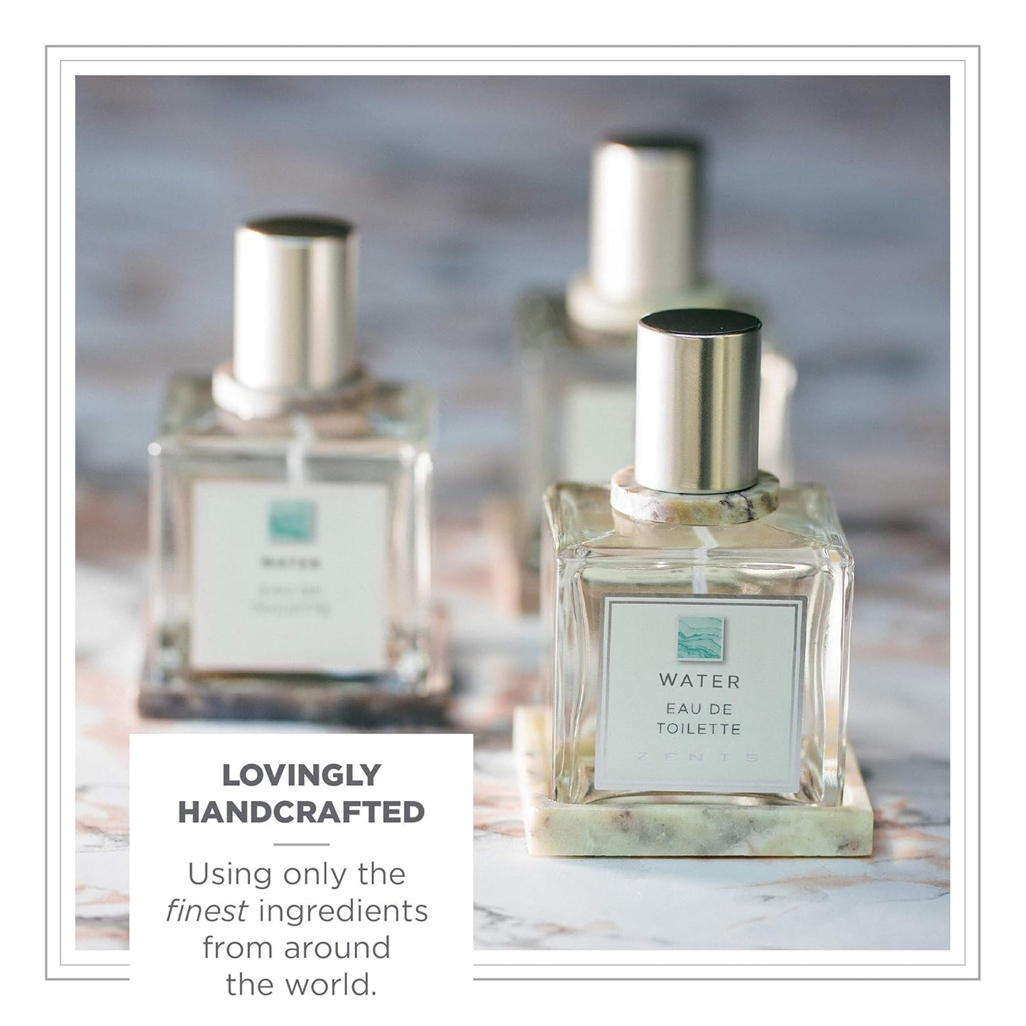 Zents Eau de Parfum (Water) for Women & Men | Long-Lasting Clean Fragrance with Chamomile, Coriander & Lemon | Fresh & Calming Scent | 1.69 oz